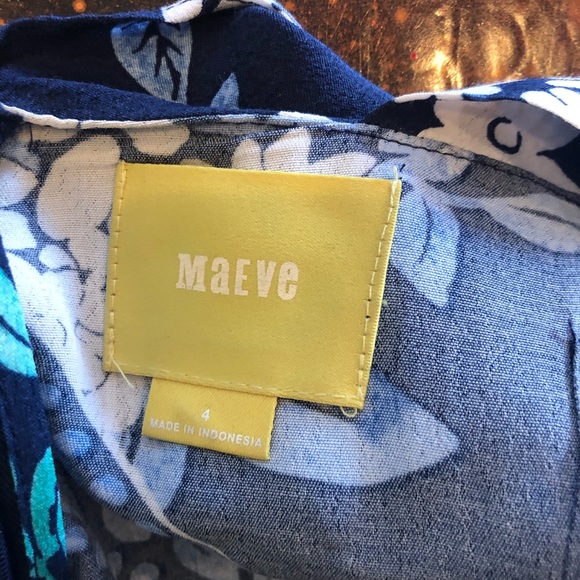Maeve Anthropologie dress summer 4 blue Hawaiian - Picture 5 of 8